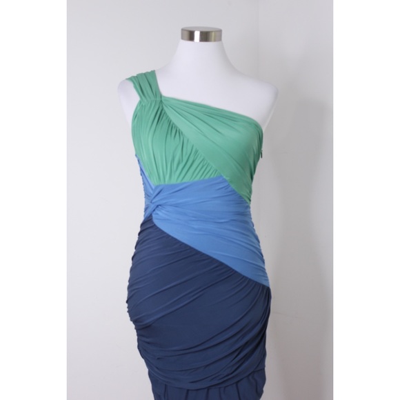 Halston Heritage One Shoulder Ruched Dress - Picture 3 of 10